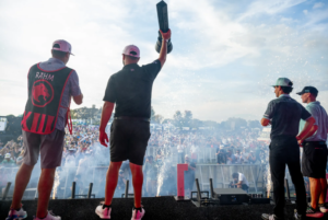 Jon Rahm on stage